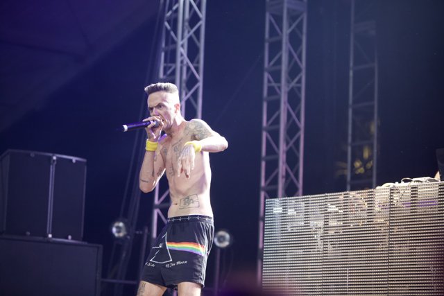 Tattoed Singer on Coachella Stage