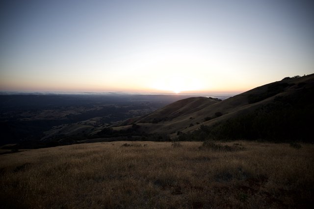 Golden Hour Sunset Over Mount Diablo Valley