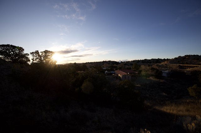 Sunset Over Rural Santa Fe Valley Landscape