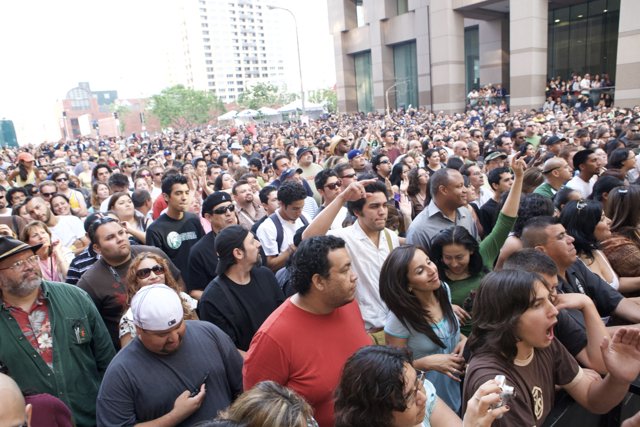 Grand Crowd of People at Ozomatli Concert