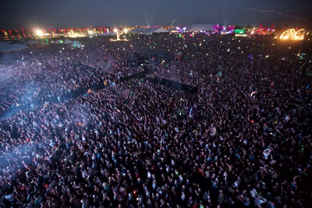 The Night Sky Illuminated by the Masses at Coachella