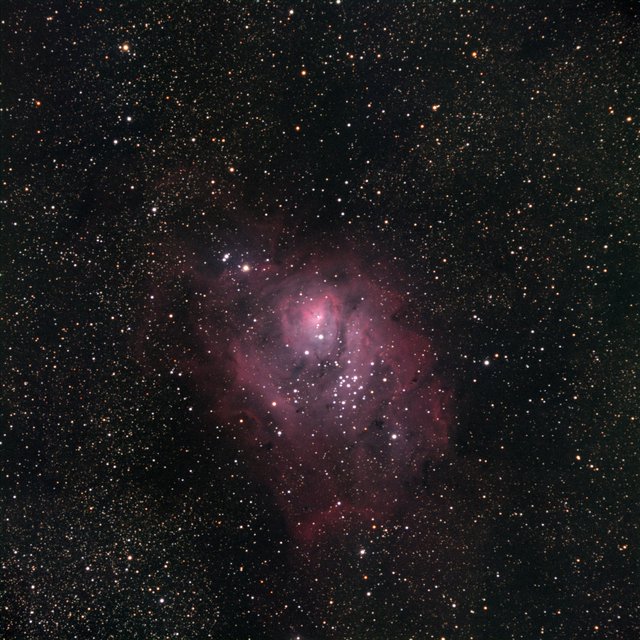 M8 Lagoon Nebula - LRGB Astrophotography from Backyard Observatory