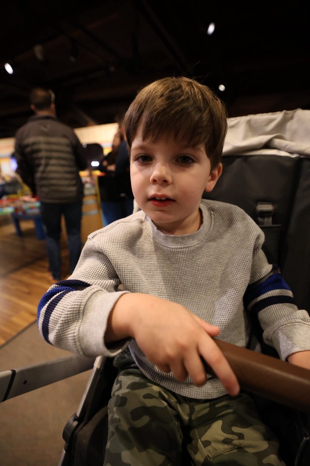 Young Boy at Train Museum in Sacramento