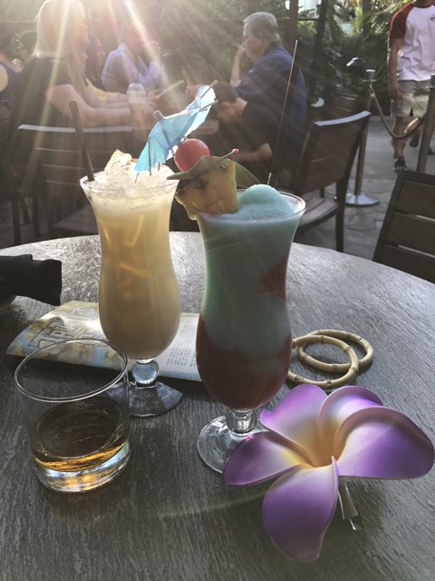 Drinks and Flowers at Disneyland Hotel