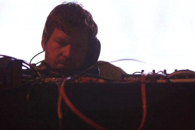 Aphex Twin Entertaining the Crowd with Headphones On