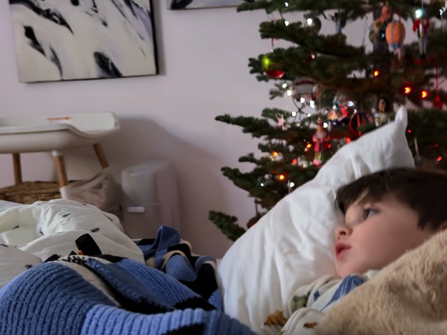 Child's Wonder on Christmas Morning