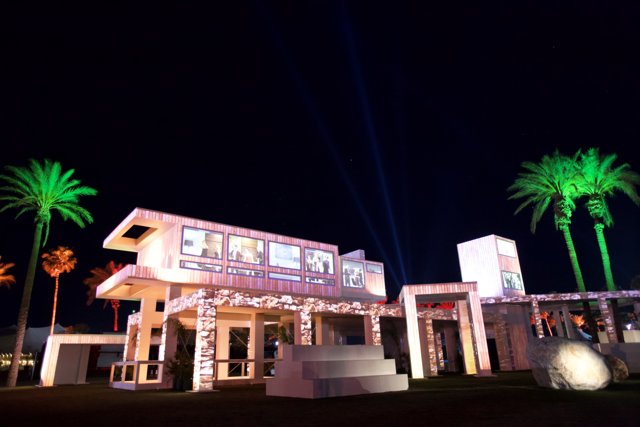 Illuminated Palm Resort