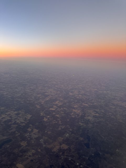 Aerial View of December Sunset