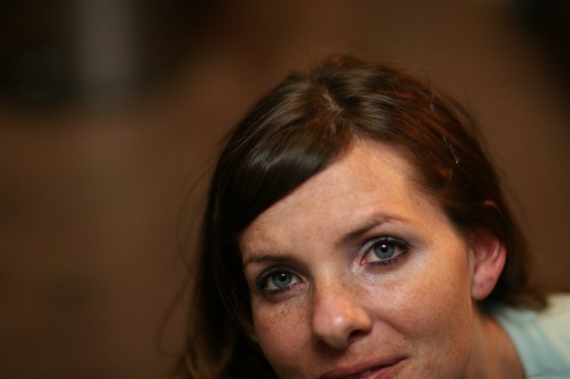 Penelope: Intimate Portrait with Striking Blue Eyes