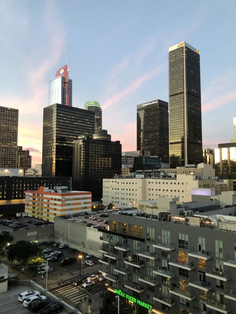 Sunset over Downtown Los Angeles