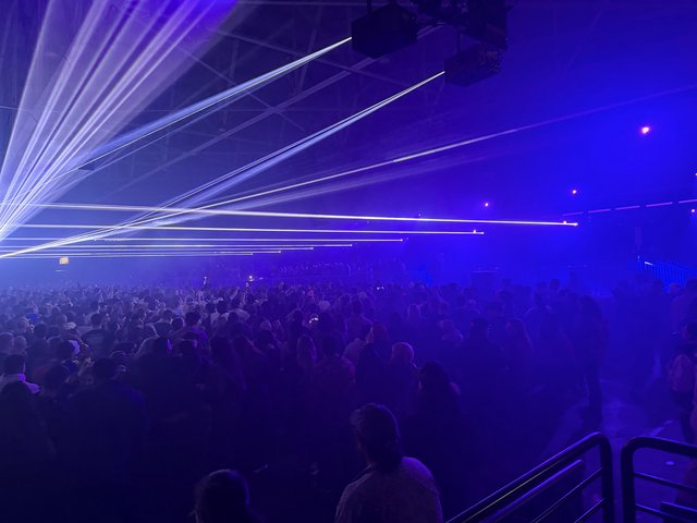 Laser Light Show at Electronic Music Concert