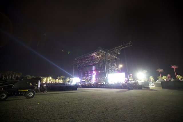 Concert Stage with Truck in Background