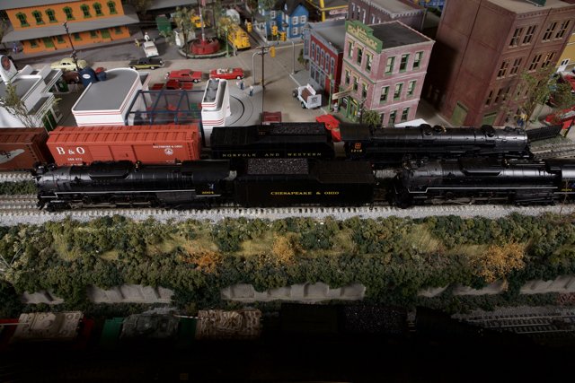 Toy Train Set in a Metropolis