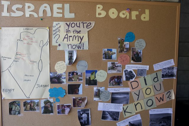 Artistic Collage of Israeli Board Sign and Posters