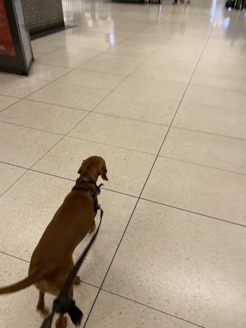 Canine on a Cord: A Dog's Journey through San Francisco Airport