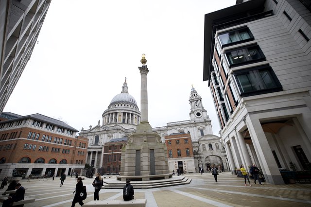 Paternoster Square with St Paul's Cathedral View