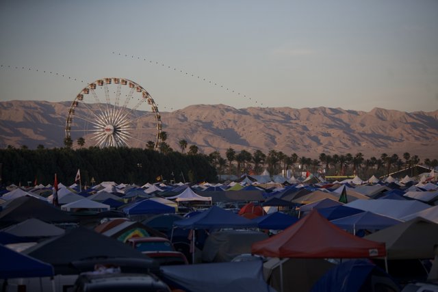 Ferris Wheel and Tent at Coachella
