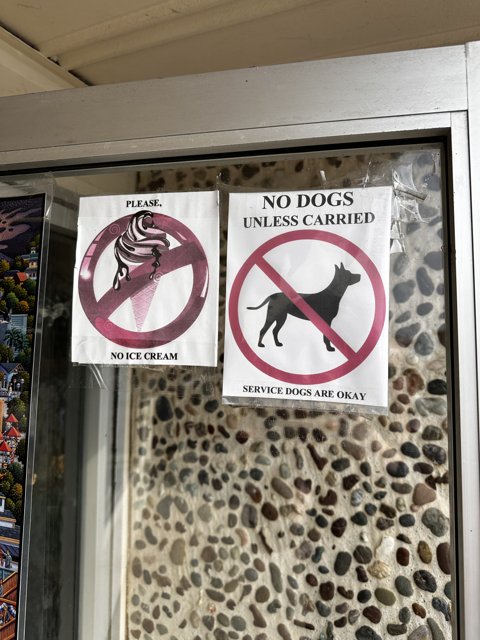 Double No Dogs Allowed Signs