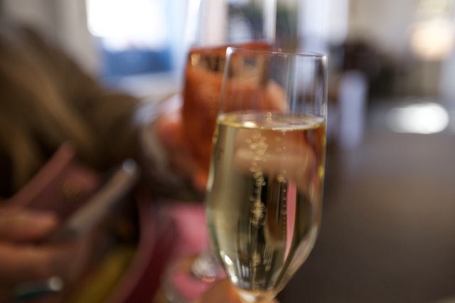 Celebratory Toast with Champagne and Cocktails