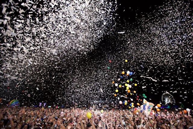 Confetti Rain at Coachella
