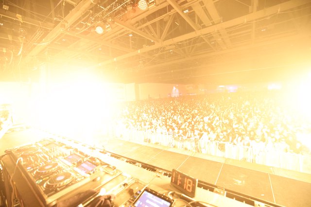 DJ Booth View Over Massive Wobbleland Festival Crowd