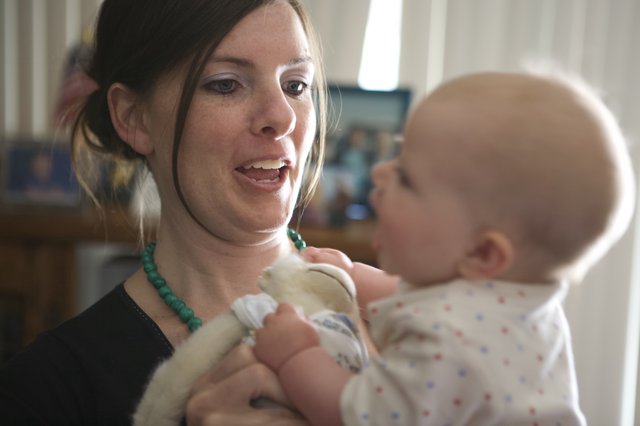 Mother and Baby in Tender Indoor Moment