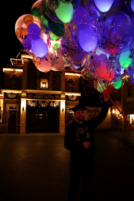 Nighttime Balloon Fun at Disneyland
