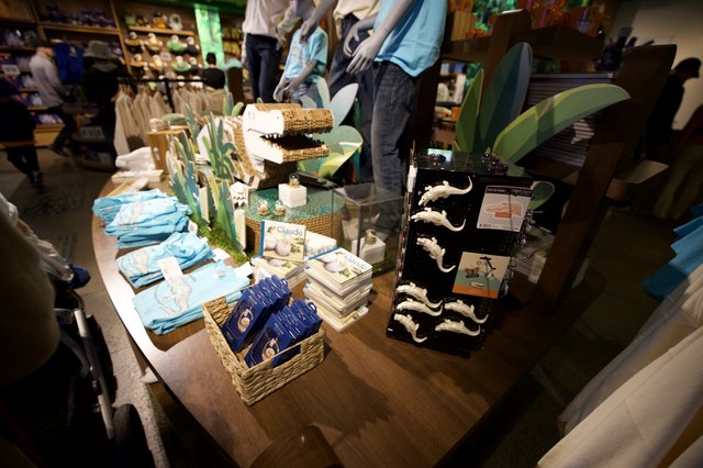 Claude the Alligator Memorial Display at Gift Shop