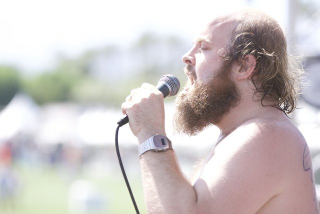 Bearded Entertainer Rocks Coachella Crowd