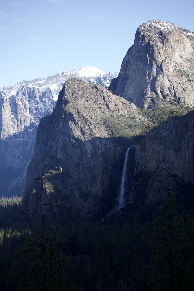 Bridalveil Fall and Cathedral Rocks Winter Vista