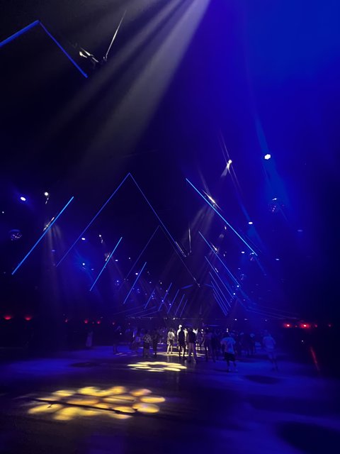 Blue Spotlight on Center Stage