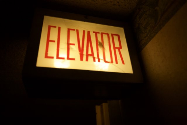 Elevator Sign in Architecture