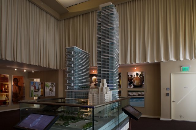 Model of a Tall Building in a Museum