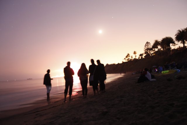 Sunset Silhouettes on the Montecito Beach