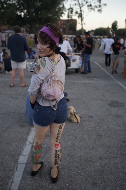 Tattooed Lady in the Parking Lot