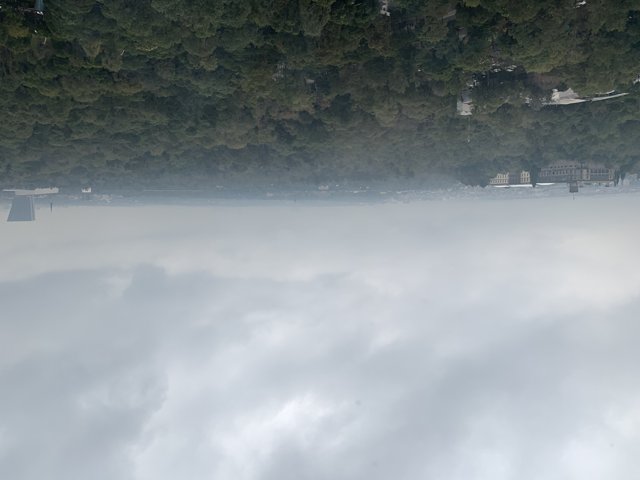 View from Above the Foggy Cityscape