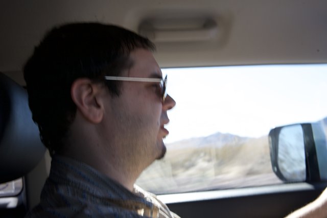 Driving through Death Valley