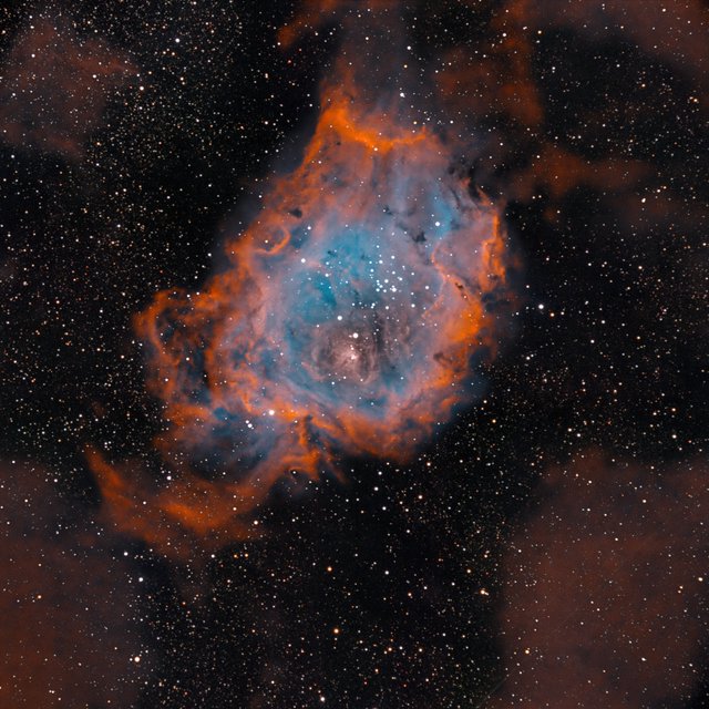 M8 Lagoon Nebula in SHO Narrowband Palette