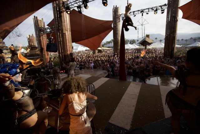 Vibrant Crowd at the Coachella Music Festival