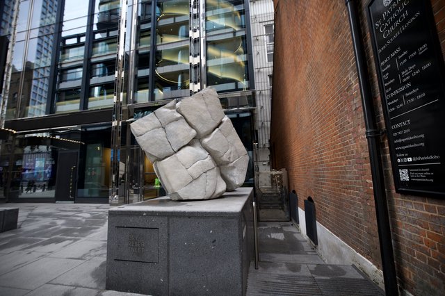 Modern Sculpture Installation in Urban London Setting
