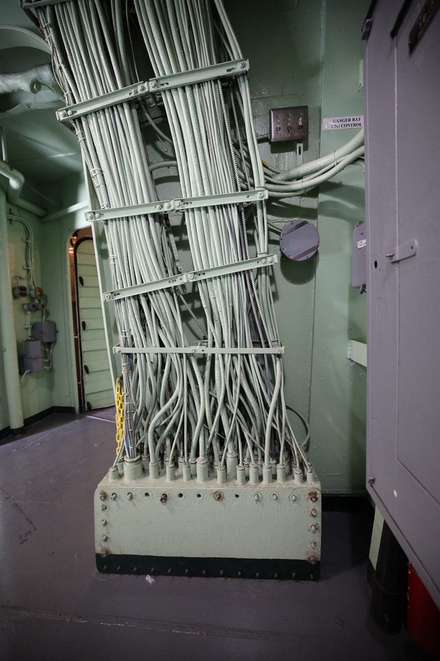 Cable Trunk Junction on USS Hornet Aircraft Carrier