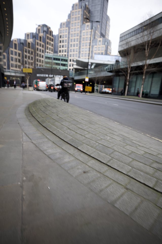 Urban Bench Perspective Along London Street