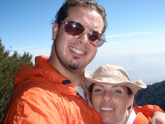 Couple Smiling at Summit of Mount Wilson