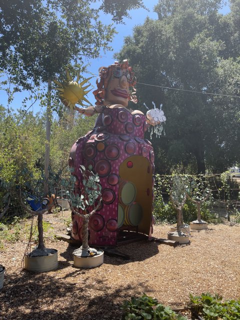 Colorful Sculpture in Healdsburg Park