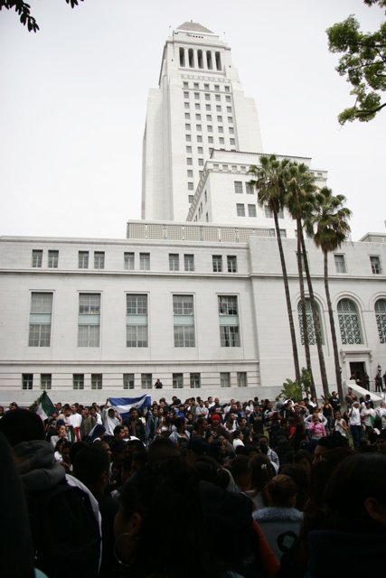 School Walkout Crowd in Metropolis