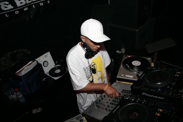 DJ S Spins the Night Away in His White Hat