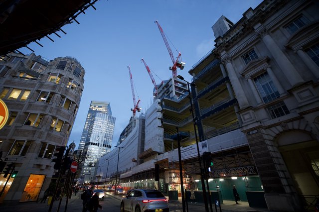 Urban Construction Site at Dusk in London