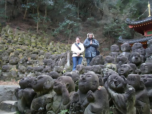 Exploring the Stone Statues at Kyoto Temple