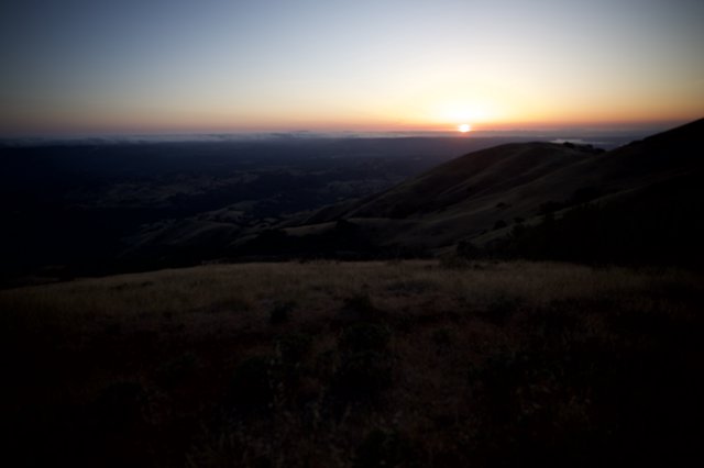 Golden Sunset Over Rolling Hills from Mount Diablo