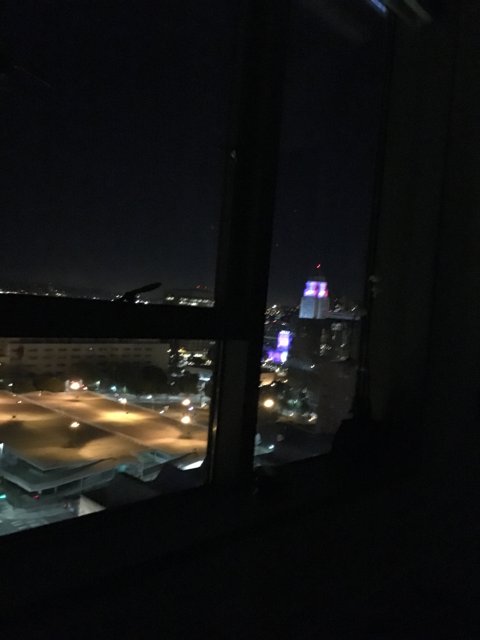 Nighttime View of LA from The Broad's Window